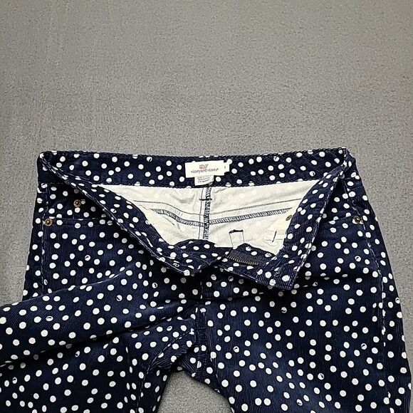 Vineyard Vines Womens Jeans 4 Polka Dot Blue Corduroy Pants - Picture 11 of 16
